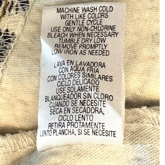 Rebecca Malone Floral Denim Blue & White Button Woman’s Blouse Shirt L Excellent - Picture 7 of 11